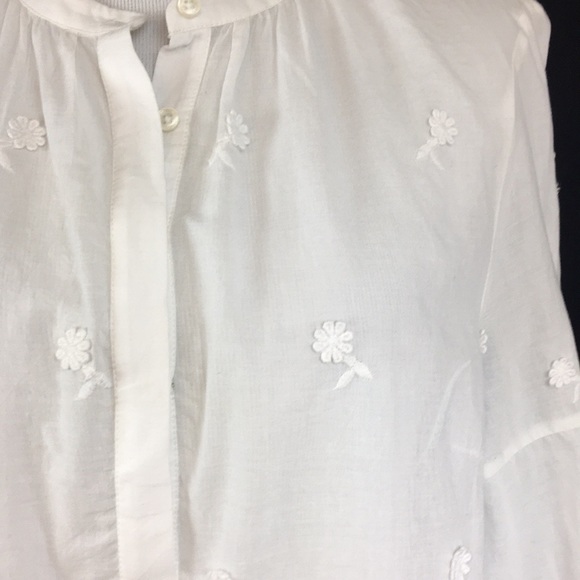 J. Crew white floral popover size S NWT - Picture 3 of 9